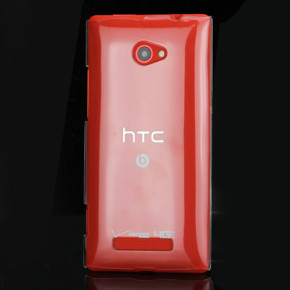 Луксозен твърд гръб ултра тънък кристално прозрачен за HTC Windows Phone 8X 